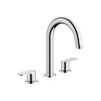 Змішувач Hansgrohe Vernis Blend для умивальника на 3 отвори з донним клапаном pop-up. Chrome (71553000)