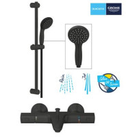 Змішувач для ванної термостатичний GROHE Precision Start чорний латунь UA303907T1