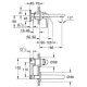 Смеситель для умывальника однорычажный настенного монтажа GROHE BauCurve хром латунь 20288000