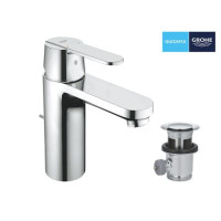 Смеситель для умывальника однорычажный GROHE Get хром латунь с донным клапаном 23454000