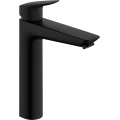 Змішувач hansgrohe Logis для раковини з високим виливом та зливним гарнітуром, чорний матовий 71090670