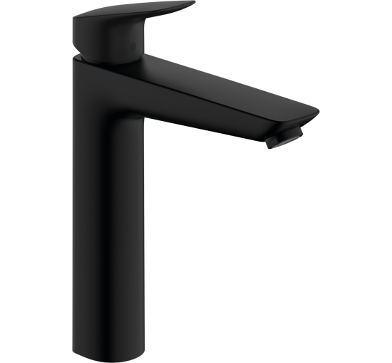 Змішувач hansgrohe Logis для раковини з високим виливом та зливним гарнітуром, чорний матовий 71090670