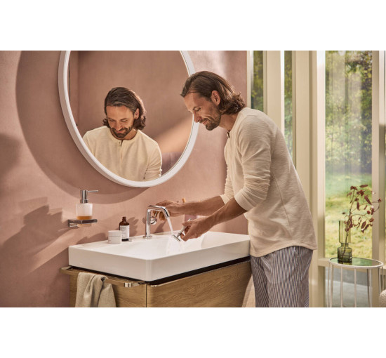 Змішувач hansgrohe Tecturis S CoolStart EcoSmart+ для раковини зі зливним гарнітуром, хром 73320000