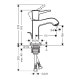 Кран для раковины одновентильный HANSGROHE Metropol Classic золотой латунь с донным клапаном 31300090
