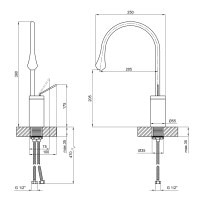 Змішувач для раковини Qtap Virgo 1066H103B