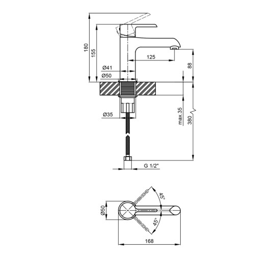 Смеситель для раковины Qtap Grand WCR 001F