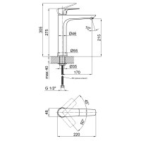 Смеситель для раковины Qtap Flaja 1010H102C