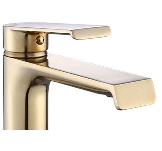 Змішувач для раковини (умивальника) REA HASS BRUSHED GOLD високий
