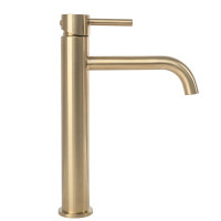 Змішувач для раковини (умивальника) REA LUNGO BRUSHED GOLD високий