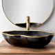 Смеситель для раковины (умывальник) REA LUNGO BRUSHED GOLD высокий