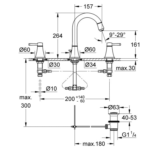 Смеситель для раковины Grohe Grandera 20389000