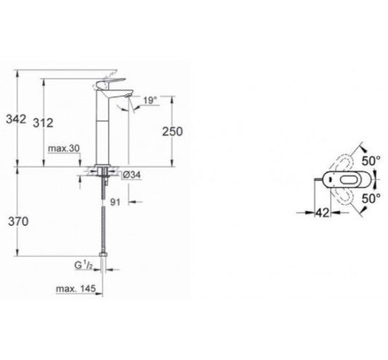 Змішувач для раковини Grohe BauLoop (32856000)