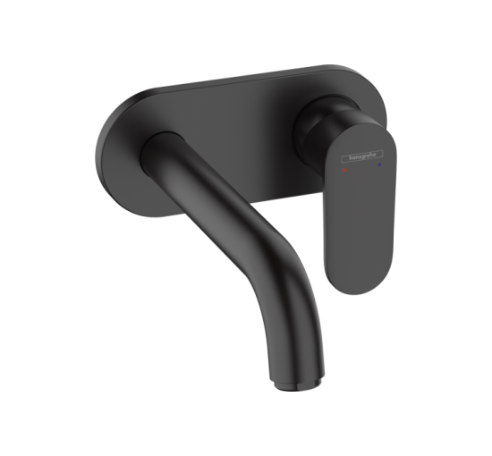 Смеситель Hansgrohe Vernis Blend для раковины со стены скрытого монтажа 205 мм Matt Black (71576670)