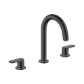 Смеситель Hansgrohe Vernis Blend для умывальника на 3 отверстия с донным клапаном pop-up. Matt Black (71553670)