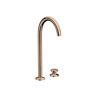 Змішувач Axor One Select 260 для умивальника на 2 отвори з донним клапаном push-open Polished Red Gold (48060300)