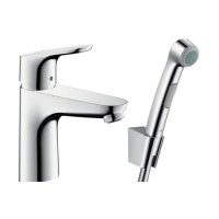 Смеситель Hansgrohe Focus E 100 для умывальника с гигиенической лейкой (31927000)