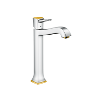 Смеситель Hansgrohe Metropol Classic 260 для умывальника с донным клапаном, цвет Chrome/Gold Optic (31303090)