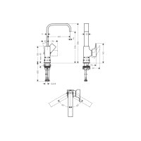 Смеситель Hansgrohe Metropol 230 для умывальника Matt Black (32511670)