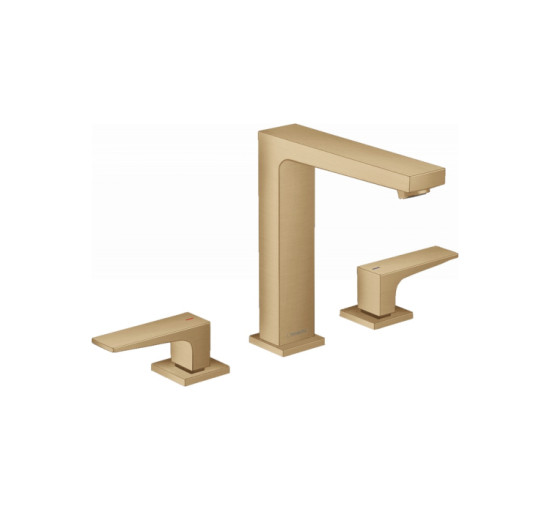 Смеситель Hansgrohe Metropol 160 для умывальника на 3 отверстия Brushed Bronze (32515140)