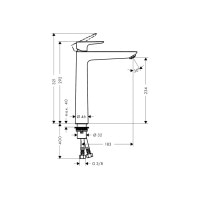 Смеситель Hansgrohe Talis E 240 для умывальника без донного клапана (71717000)