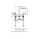 Смеситель Hansgrohe Metropol 160 для умывальника на 3 отверстия Brushed Bronze (32515140)