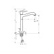 Змішувач Hansgrohe Metropol Classic 260 для умивальника з донним клапаном, колірChrome/Gold Optic (31303090)