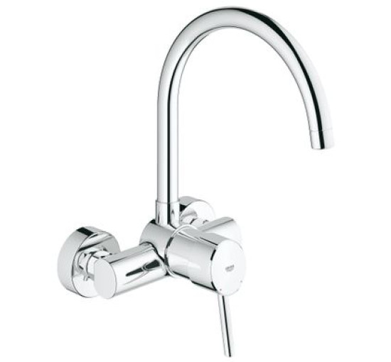 Змішувач одноважільний настінного монтажу GROHE Concetto хром латунь 32667001