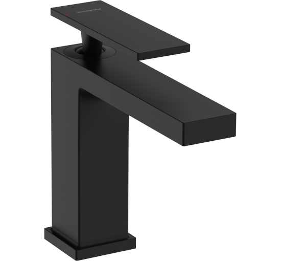 Смеситель hansgrohe Tecturis E для раковины со сливным гарнитуром, черный матовый 73010670