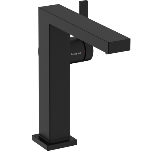 Смеситель hansgrohe Tecturis E CoolStart EcoSmart+ для раковины со сливным гарнитуром, черный матовый 73040670