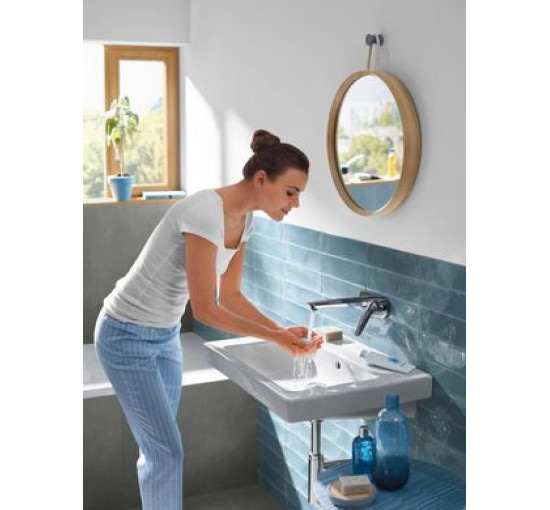 Змішувач для умивальника одноважільний настінного монтажу HANSGROHE Novus хром латунь 71127180