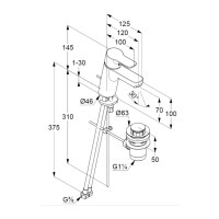 Смеситель на умывальник размер 70 белый Pure&easy 373829165 KLUDI