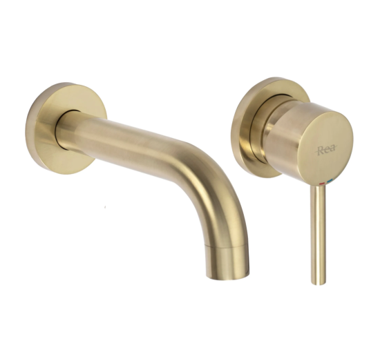 Змішувач для раковини (умивальника) REA LUNGO BRUSHED GOLD прихованого монтажу