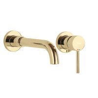 Смеситель для раковины (умывальник) REA LUNGO LONG GOLD + BOX скрытого монтажа