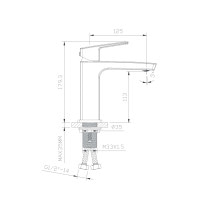 Смеситель для раковины Imprese Grafiky (ZMK041807010)