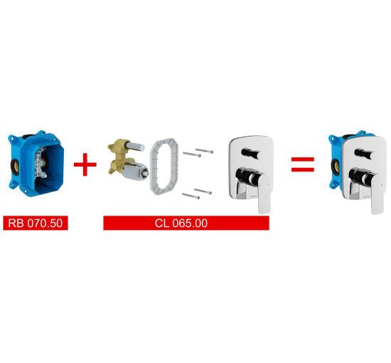 Смеситель скрытого монтажа Ravak Classic с переключателем для R-box CL.065.00 (X070088)