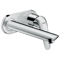Змішувач Hansgrohe Novus для умивальника зі стіни: прихований монтаж 195 мм, хромований (71127000)