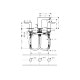 Смеситель Hansgrohe Talis E для умывальника на 3 отверстия Matt Black (71733670)