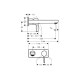 Смеситель Hansgrohe Metris S для умывальника со стены 225 мм Chrome (31163000)