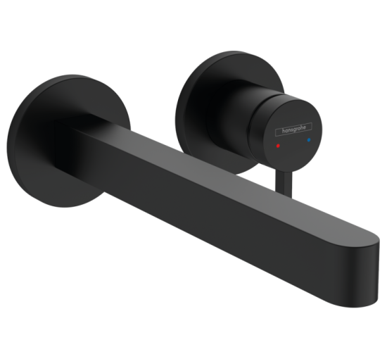 Смеситель Hansgrohe Finoris 225 для умывальника из стены Matt Black (76050670)
