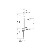 Смеситель Duravit D-NEO L для умывальника без д/у (DE1030002010) Chrome