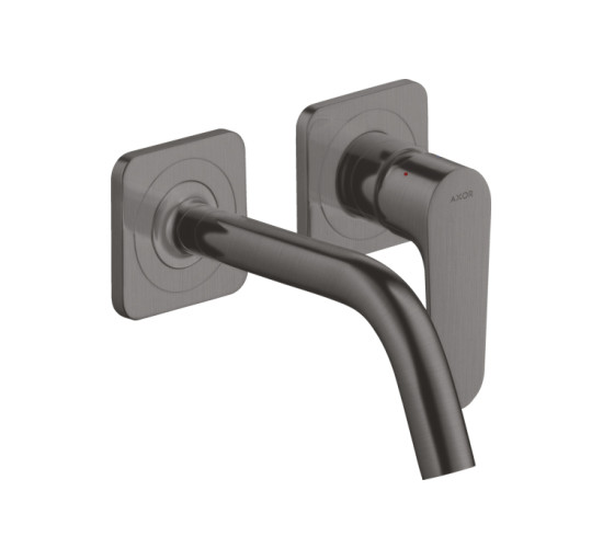 Смеситель Axor Citterio M для раковины из стены на 2 отверстия, излив 167 мм 34113340 Brushed Black Chrome