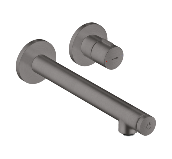 Смеситель Axor Uno Select для раковины из стены, излив 220 мм Brushed Black Chrome 45113340