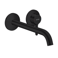 Смеситель Axor One 220 для умывальника из стены Matt Black (48120670)