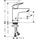 Смеситель hansgrohe Logis CoolStart для раковины без сливного набора черный матовый 71103670