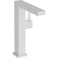 Змішувач hansgrohe Tecturis E CoolStart EcoSmart+ для раковини зі зливним гарнітуром, білий матовий 73060700