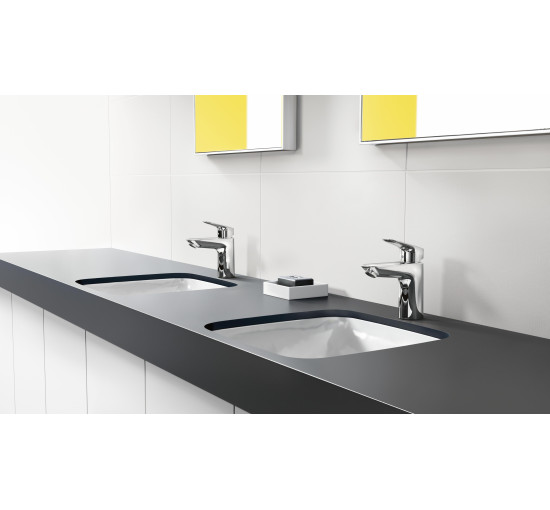 Змішувач hansgrohe Logis CoolStart для раковини без зливного набору, чорний матовий 71103670