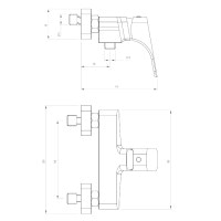 Змішувач для душу Deante Hiacynt хром (BQH 040M)