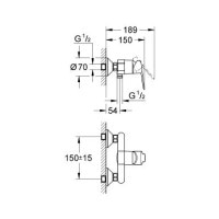 Смеситель для душа Grohe BauEdge (23333000)