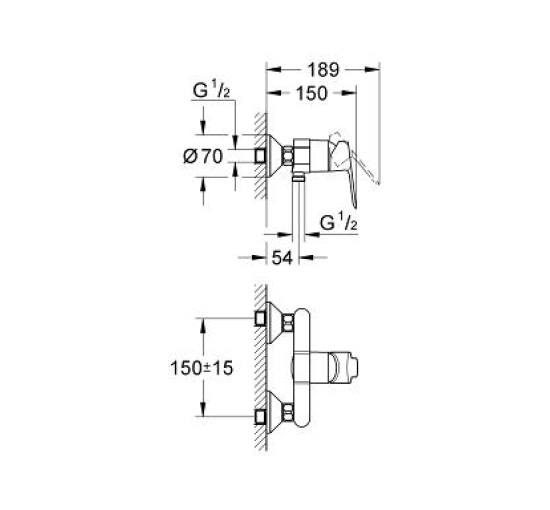 Смеситель для душа Grohe BauEdge (23333000)