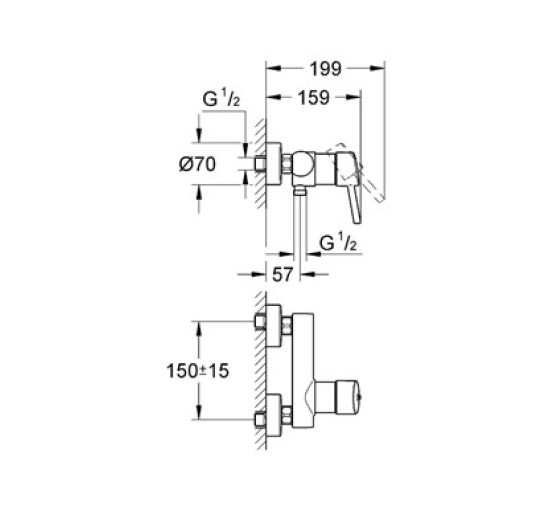 Змішувач для душу Grohe Concetto (32210001)